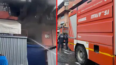 Başakşehir'de plastik imalathanesinde yangın paniği!