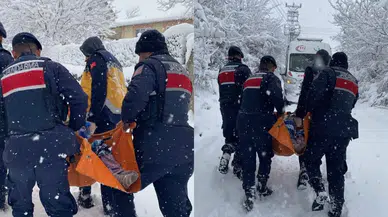 Karabük'te kar yolları kapattı: Hasta vatandaşa ekipler ulaştı