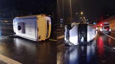 Üsküdar'da feci kaza! Bariyerlere çarpıp savruldu