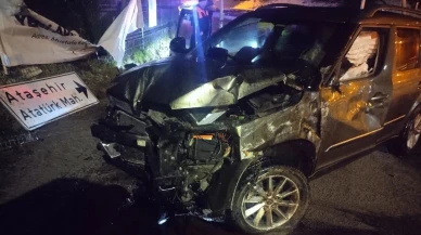 Ataşehir'de korkunç kaza! Kontrolden çıkan otomobil direğe çarptı: 1 ölü