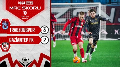 Trabzonspor, Gaziantep FK'yı 3-2 mağlup ederek çıkışını sürdürdü