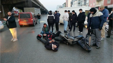 Samsun'da trafik kazası: Motosiklet ve ticari araç çarpıştı