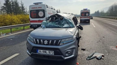 Anadolu Otoyolu'nda otomobiller çarpıştı: 6 yaralı