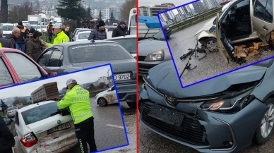 Samsun'da zincirleme kaza! 9 araç birbirine girdi