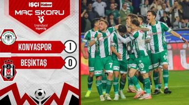 Beşiktaş, 9 kişi kalan Konyaspor'a 1-0 mağlup oldu