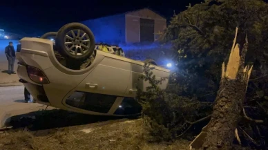 Kütahya'da feci kaza! Otomobil takla attı: 3 yaralı