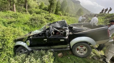 Hakkari'de kamyonet şarampole uçtu: 4 yaralı