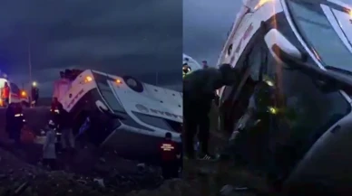 Sivas'ta facia! Yolcu otobüsü devrildi: 2 ölü, 25 yaralı!