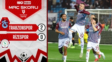 Trabzonspor, Karadeniz derbisinde Rizespor'u 2-0 mağlup etti