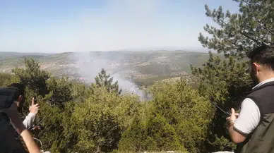 Kütahya'da orman yangını! Helikopterler devreye girdi