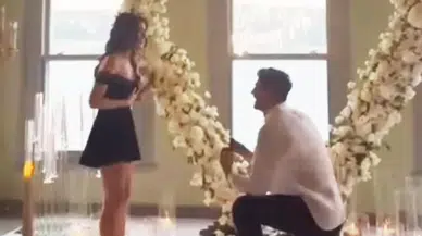Milli futbolcu Samet Akaydın’dan oyuncu Hazal Çağlar’a romantik teklif