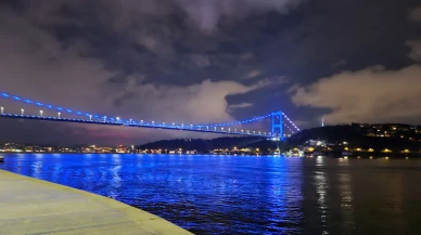 Fatih Sultan Mehmet Köprüsü'nden, Engelliler Haftası'na özel ışıklandırma!