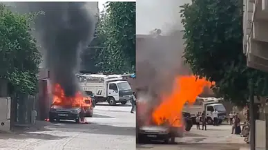 Şanlıurfa'da yanan otomobil küle döndü!