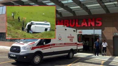 Bitlis'te minibüs şarampole uçtu: 5 kişi yaralandı!