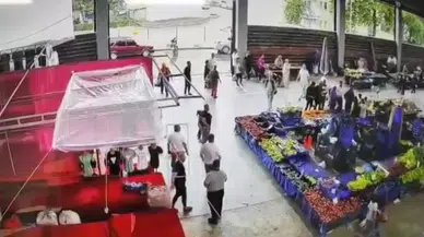 Edirne'de pazarda zabıta ve esnaf arasında kavga