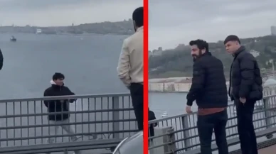 Köprüden atlamaya çalışan adamı röportaj adam kurtardı