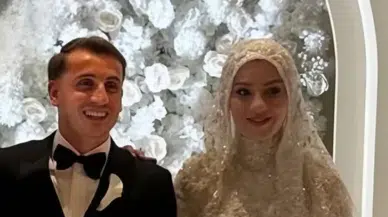 Milli futbolcu Kerem Aktürkoğlu Ceren Azak ile dünya evine girdi