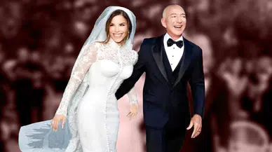 Amazon'un kurucusu Jeff Bezos ve Lauren Sanchez evlendi! İşte yılın düğünü...
