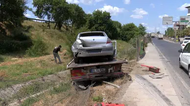 Sancaktepe'de zincirleme kaza! Kamyon ve çekici yoldan çıktı: 3 yaralı