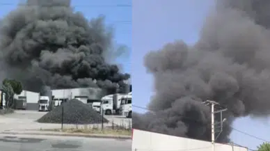 Kocaeli'de fabrikada yangın çıktı!
