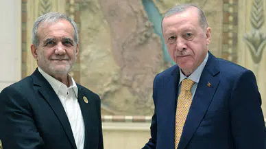 Cumhurbaşkanı Erdoğan ile İran Cumhurbaşkanı Pezeşkiyan görüştü
