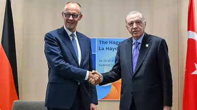 Cumhurbaşkanı Erdoğan Almanya Başbakanı Merz ile görüştü