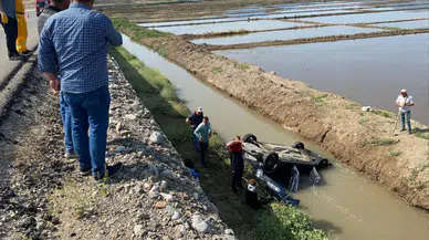 Çorum'da aile faciası: Otomobil sulama kanalına uçtu