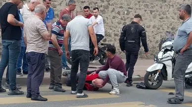 Tekirdağ’da kaza anı kamerada: 81 yaşındaki yayaya motosiklet çarptı