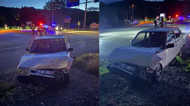 Bursa'da korkunç kaza: İki otomobil çarpıştı! 2 yaralı