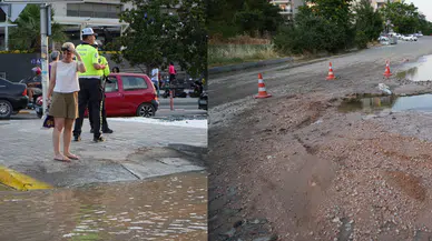 Edirne’de aynı su borusu yine patladı: Cadde göle döndü, vatandaşlar belediyeye isyan etti