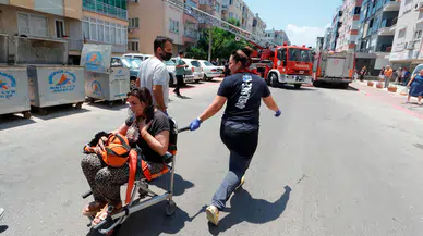 Antalya'da yangın: 7'si çocuk 10 kişi dumandan etkilendi