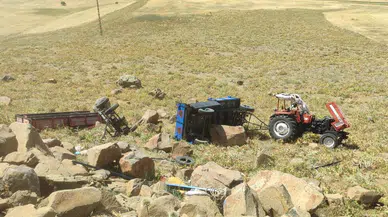 Muş'ta traktör uçuruma uçtu: 1'i ağır 3 kişi yaralandı