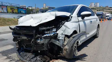 Samsun'da polis aracı ile üsteğmen çarpıştı