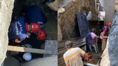Sakarya'da inşaat alanında göçük: 1 işçi toprak altında!
