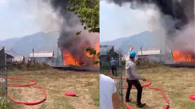 Erzurum'da feci yangın! Ormanlık alandaki ev alevler içinde kaldı