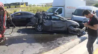 Başakşehir'de 10 araçlı zincirleme kaza!