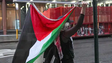New York'ta Filistin'e destek gösterisi!