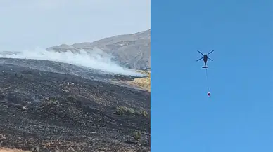 Elazığ'da örtü yangını 500 dönüm araziye zarar verdi
