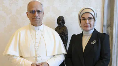 Emine Erdoğan, Papa 14. Leo ile bir arada!