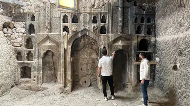 Nevşehir'de temizlenen odunluk 6 asırlık ibadethane çıktı