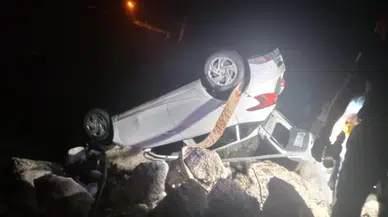 Erzurum'da otomobil nehre uçtu: 1 ölü, 1 kayıp