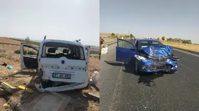 Diyarbakır'da feci kaza! Hafif ticari araç ile otomobil çarpıştı: 5 yaralı