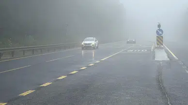 Bolu Dağı’nda yoğun sis ve sağanak ulaşımı tehlikeye attı