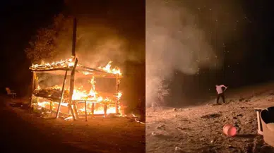 Çankırı'da korkutan yangın: Kavun satış tezgahı alev aldı!