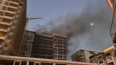 Bursa'da inşaat yangını!