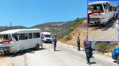 Aydın'da incir işçilerini taşıyan minibüs, ticari araç ile çarpıştı: 8 kişi yaralandı!