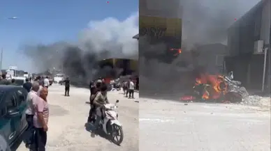 Hatay'da sanayi sitesinde yangın: İş yeri ve hurda araçlar yandı!