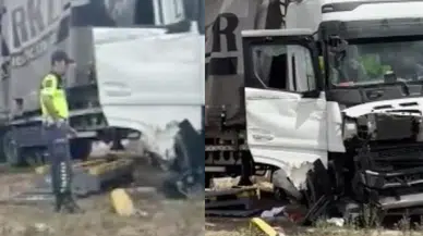 Çekmeköy’de tır gişelerde jandarma aracına çarptı