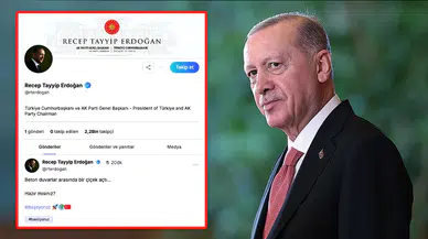 Cumhurbaşkanı Erdoğan'dan NSosyal'de ilk paylaşım!