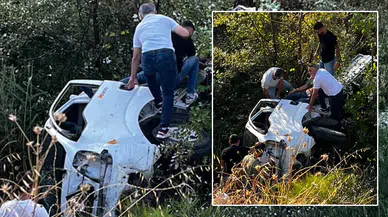 Kocaeli'de kamyonet ağaçlık alana uçtu: 1 kişi yaralandı!